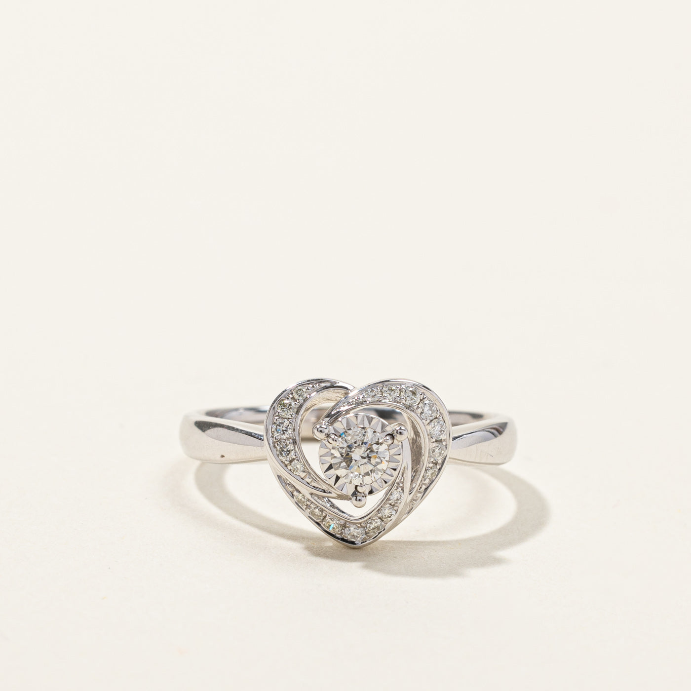Diamond Heart Ring | 0.33ctw | SZ 6.5 |