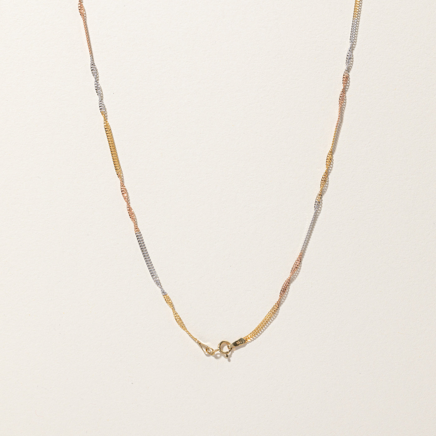 Tri Tone Gold Chain | 18