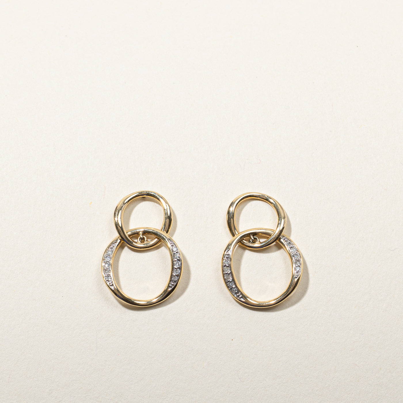 Diamond Interlocking Dangle Earrings | 0.16ctw |