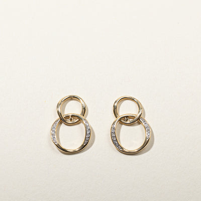 Diamond Interlocking Dangle Earrings | 0.16ctw |