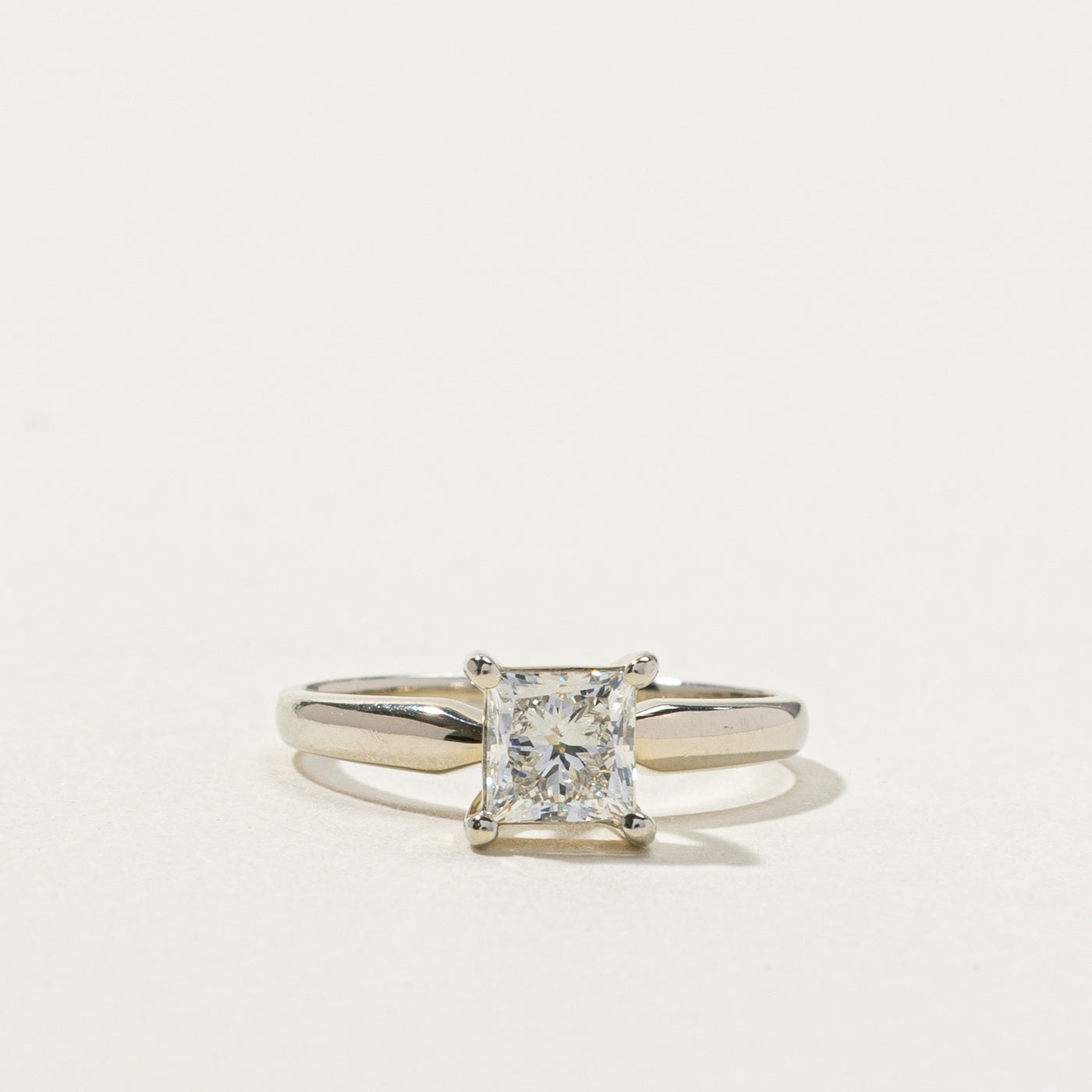Solitaire Princess Diamond Ring | 0.71ct VS2 J | SZ 3.75 |
