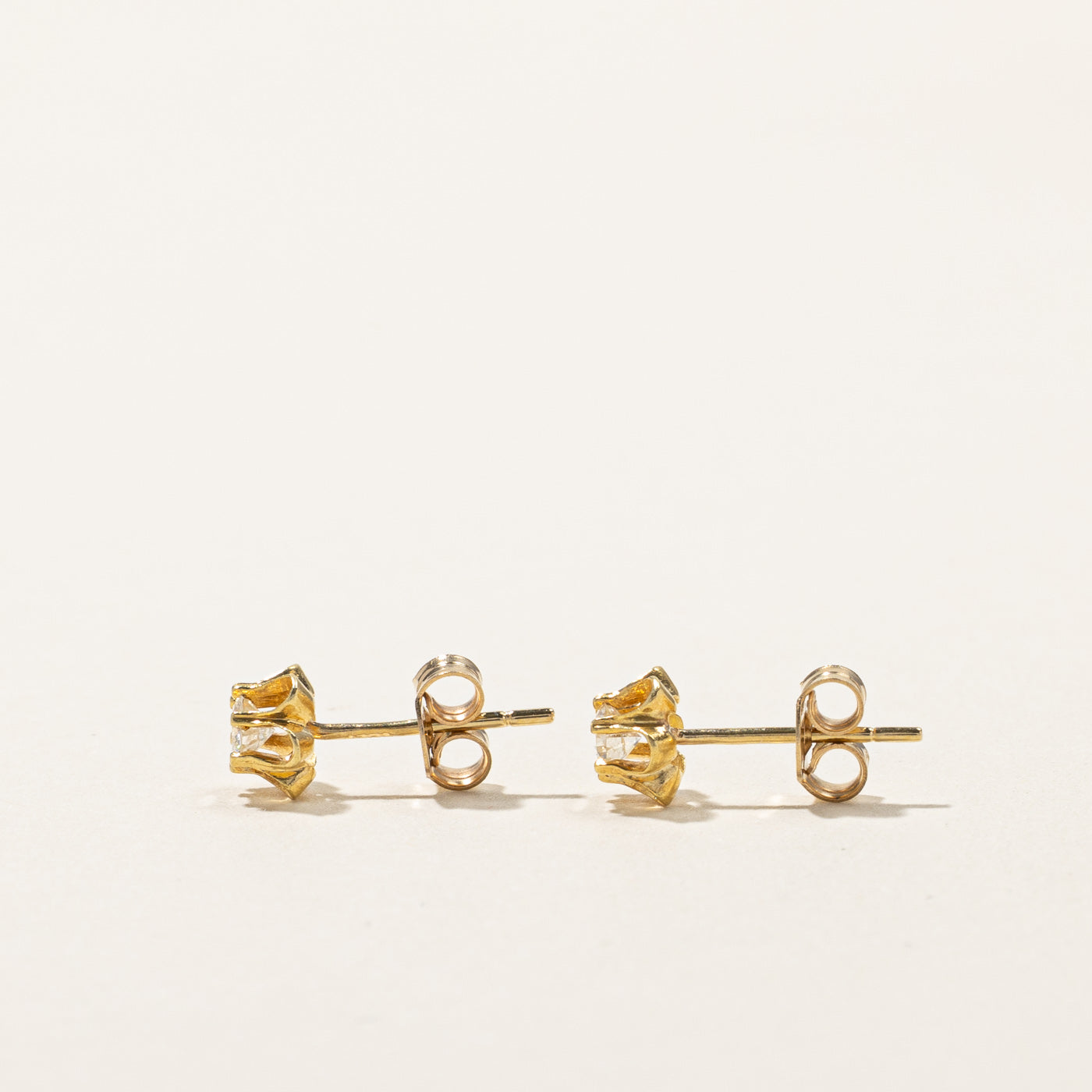 Belcher Set Diamond Stud Earrings | 0.28ctw |