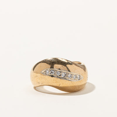 Diamond Wave Gold Band | 0.22ctw | SZ 9.75 |
