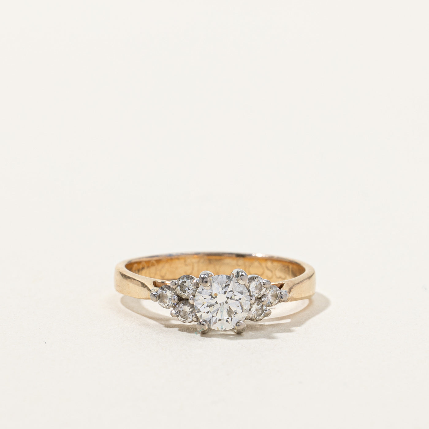 High Set Cluster Diamond Ring | 0.71ctw VS2 E | SZ 6.5 |