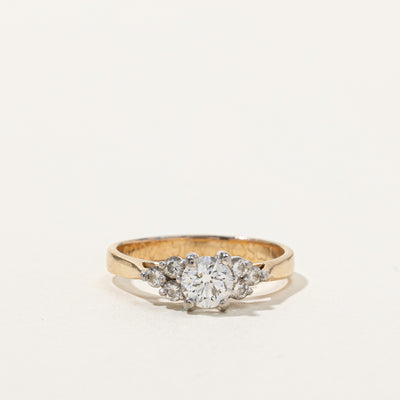 High Set Cluster Diamond Ring | 0.71ctw VS2 E | SZ 6.5 |