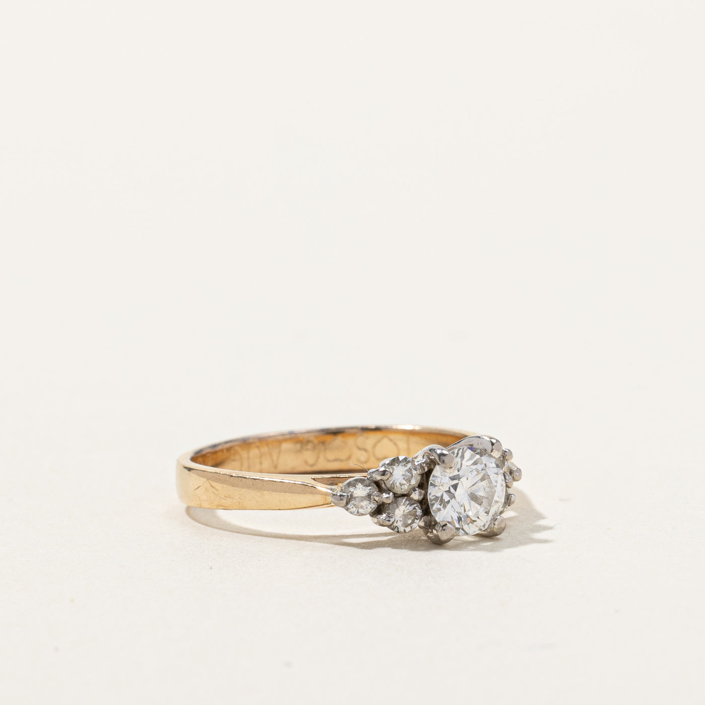 High Set Cluster Diamond Ring | 0.71ctw VS2 E | SZ 6.5 |