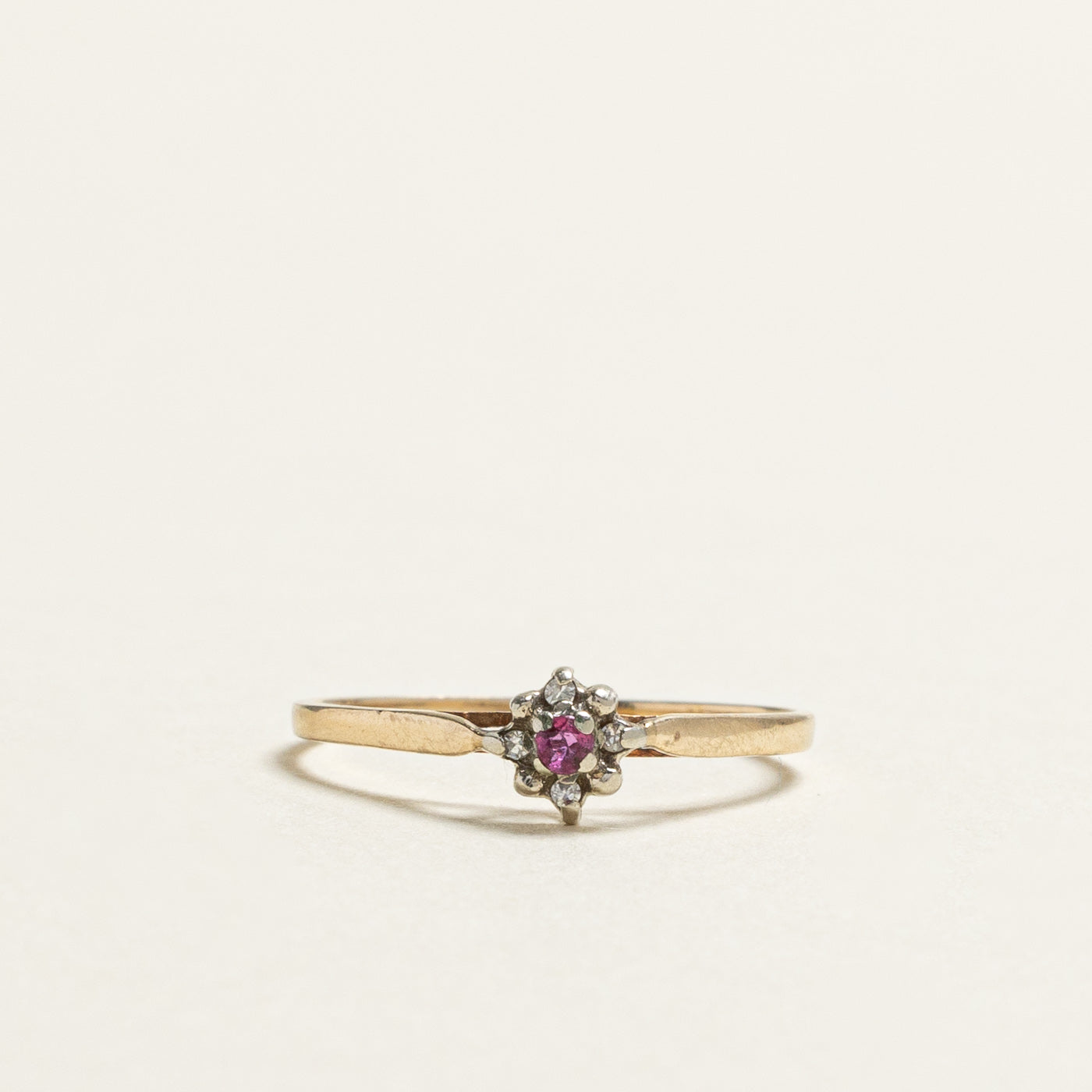 Ruby & Diamond Ring | 0.03ct | 0.02ctw | SZ 5.25 |