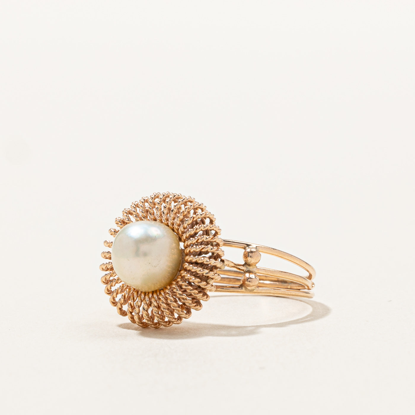 Textured Pearl Ring | SZ 7.25 |