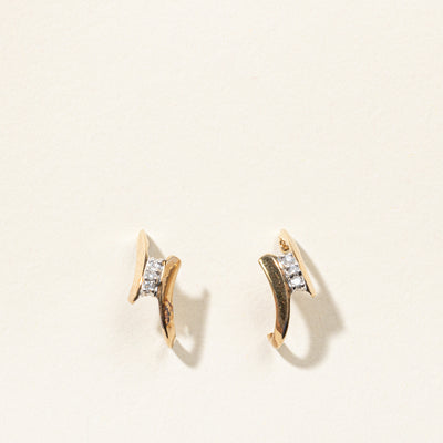 Three Stone Diamond Earrings | 0.12ctw |