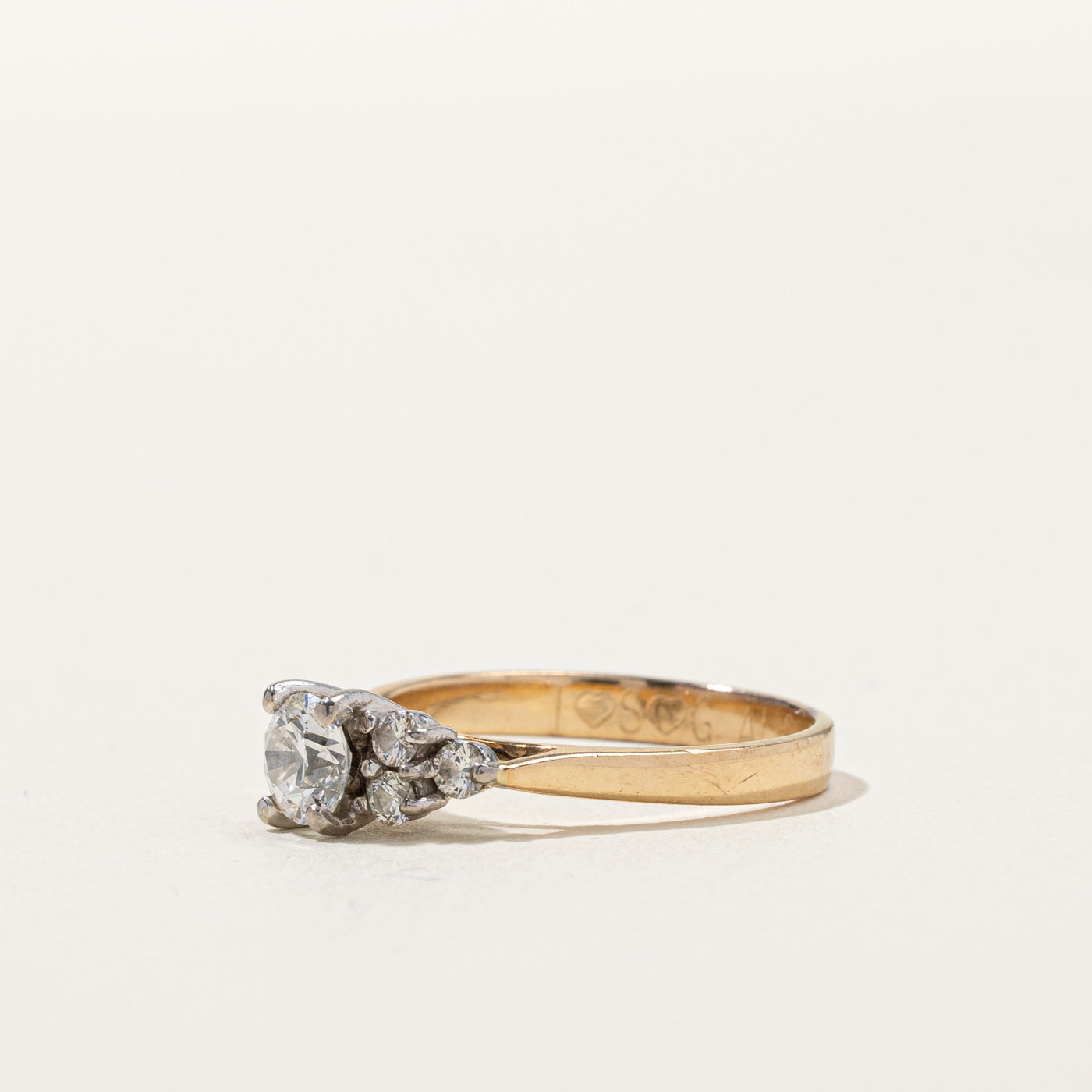 High Set Cluster Diamond Ring | 0.71ctw VS2 E | SZ 6.5 |