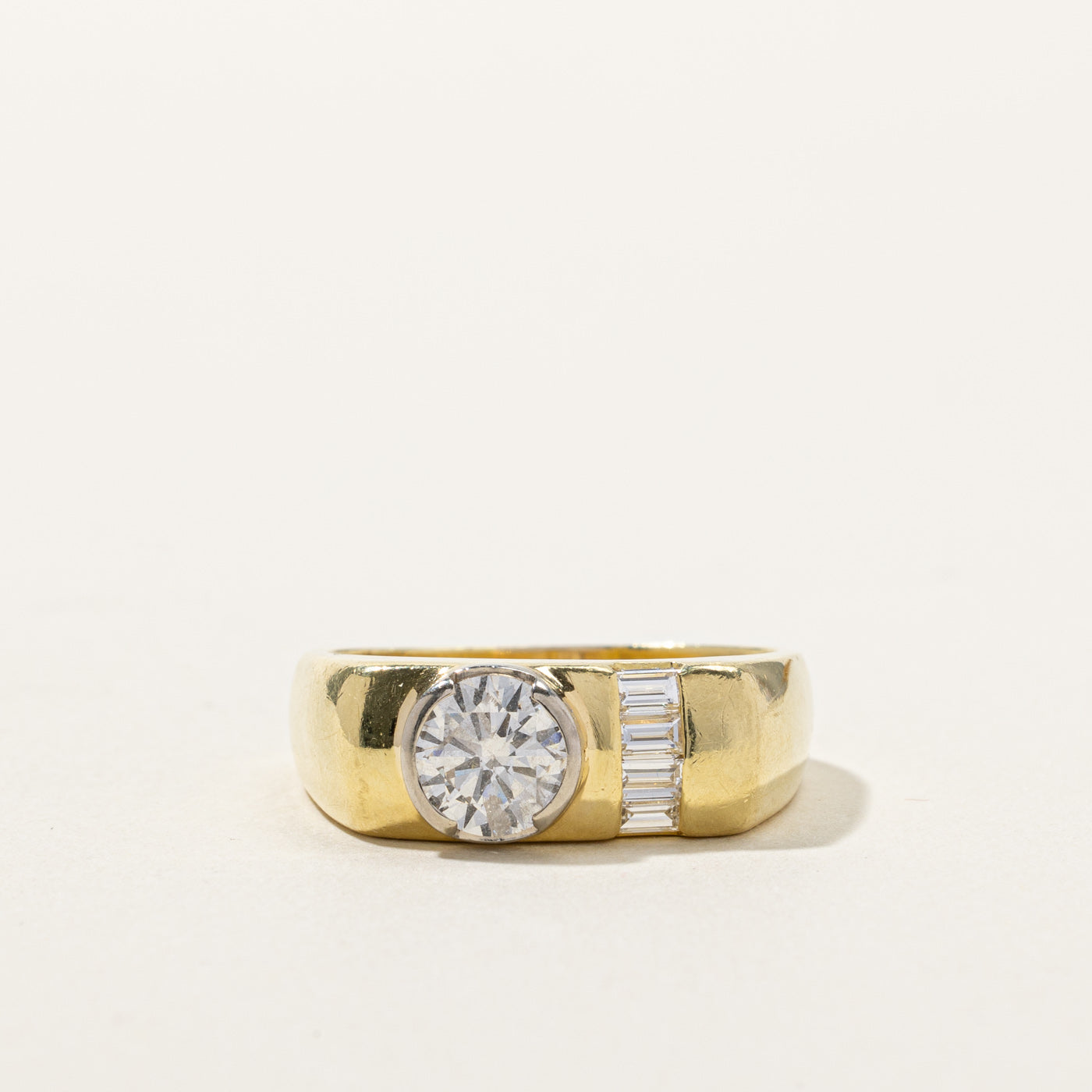 Bezel Set Diamond Ring | 1.14ctw I1 G | SZ 8.5 |