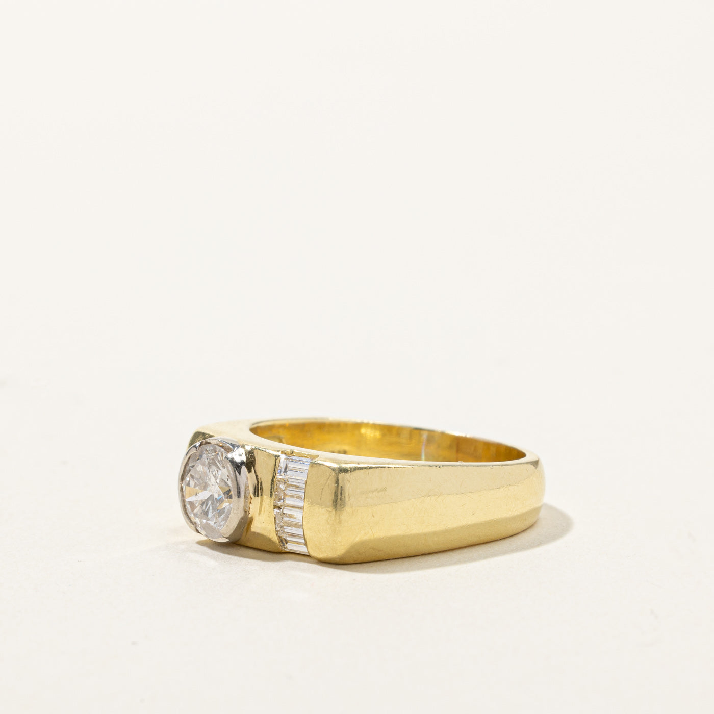 Bezel Set Diamond Ring | 1.14ctw I1 G | SZ 8.5 |