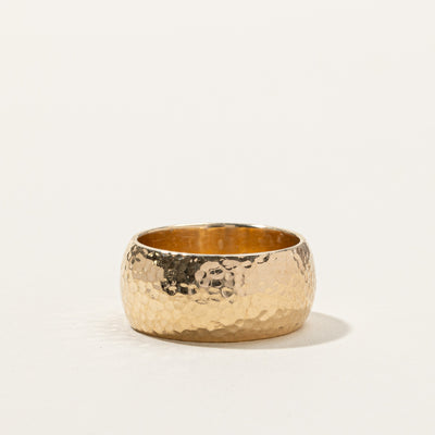 Hammered Textured Gold Band | SZ 7.25 |