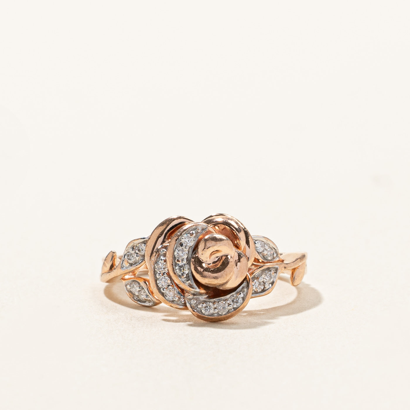 Disney' Rose Design Diamond Ring | 0.10ctw | SZ 5 |