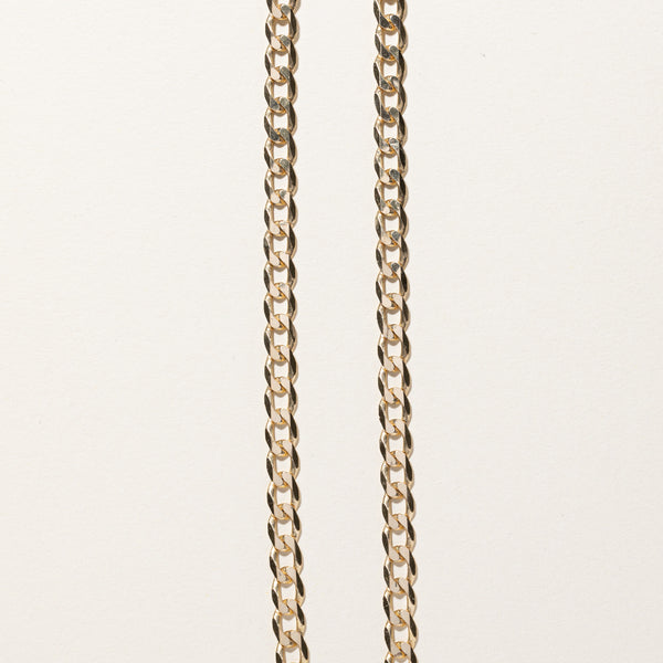 Yellow Gold Curb Link Chain | 24