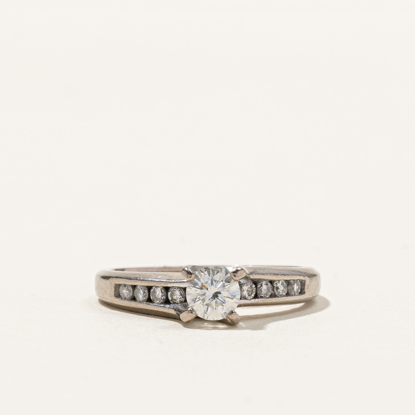 Solitaire with Accents Diamond Ring | 0.48ctw | SZ 5 |