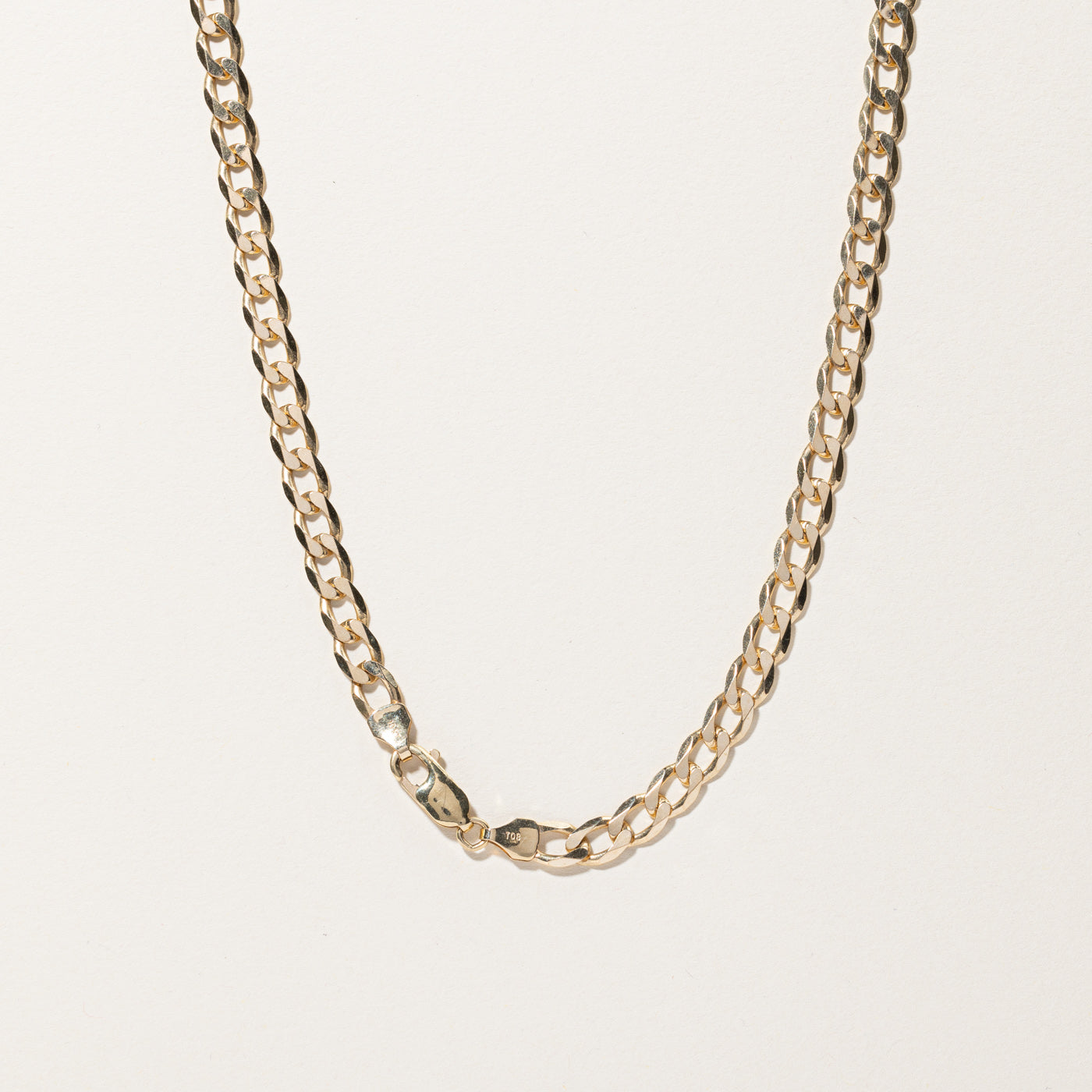 Yellow Gold Curb Link Chain | 24