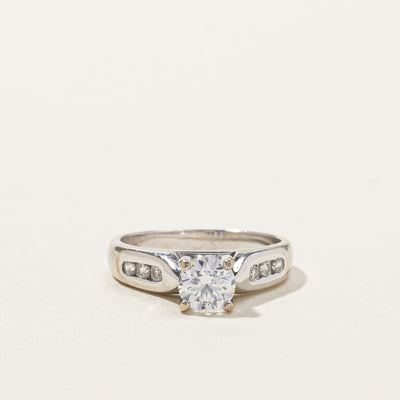 High Set Diamond Engagement Ring | 0.89ctw SI1 E | SZ 6 |
