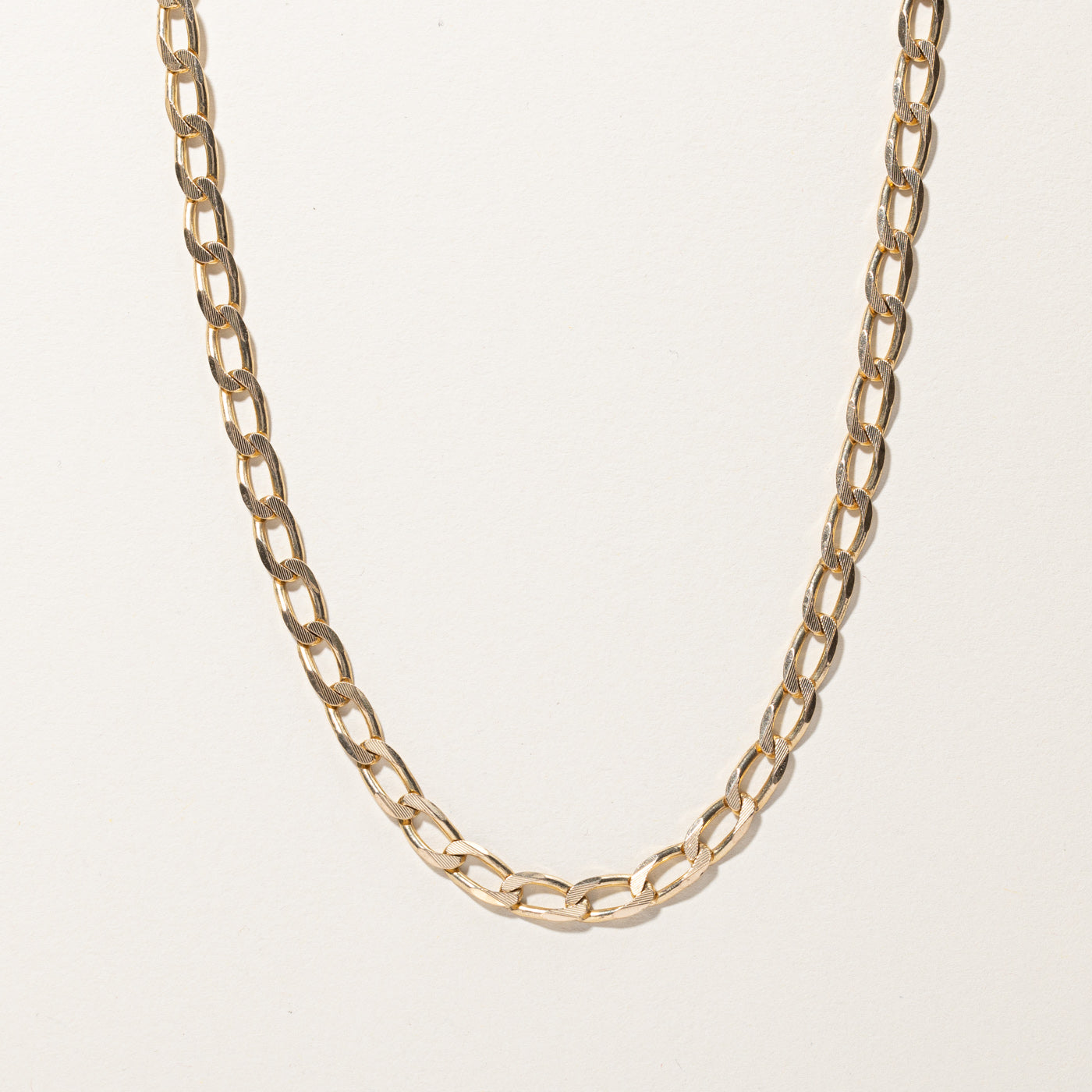 Yellow Gold Curb Link Chain | 20