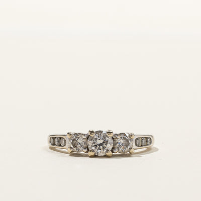 Three Stone Diamond Ring | 0.84ctw | SZ 6.25 |