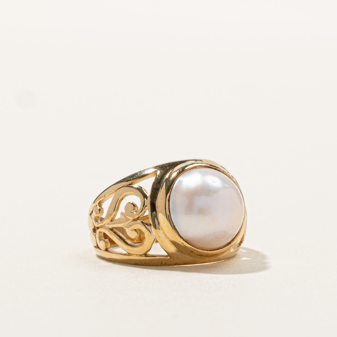 Bague en perle texturée | Taille 9 | 