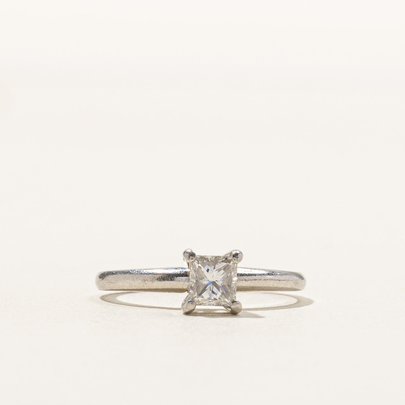 Solitaire Princess Diamond Ring | 0.40ct | SZ 3.75 |