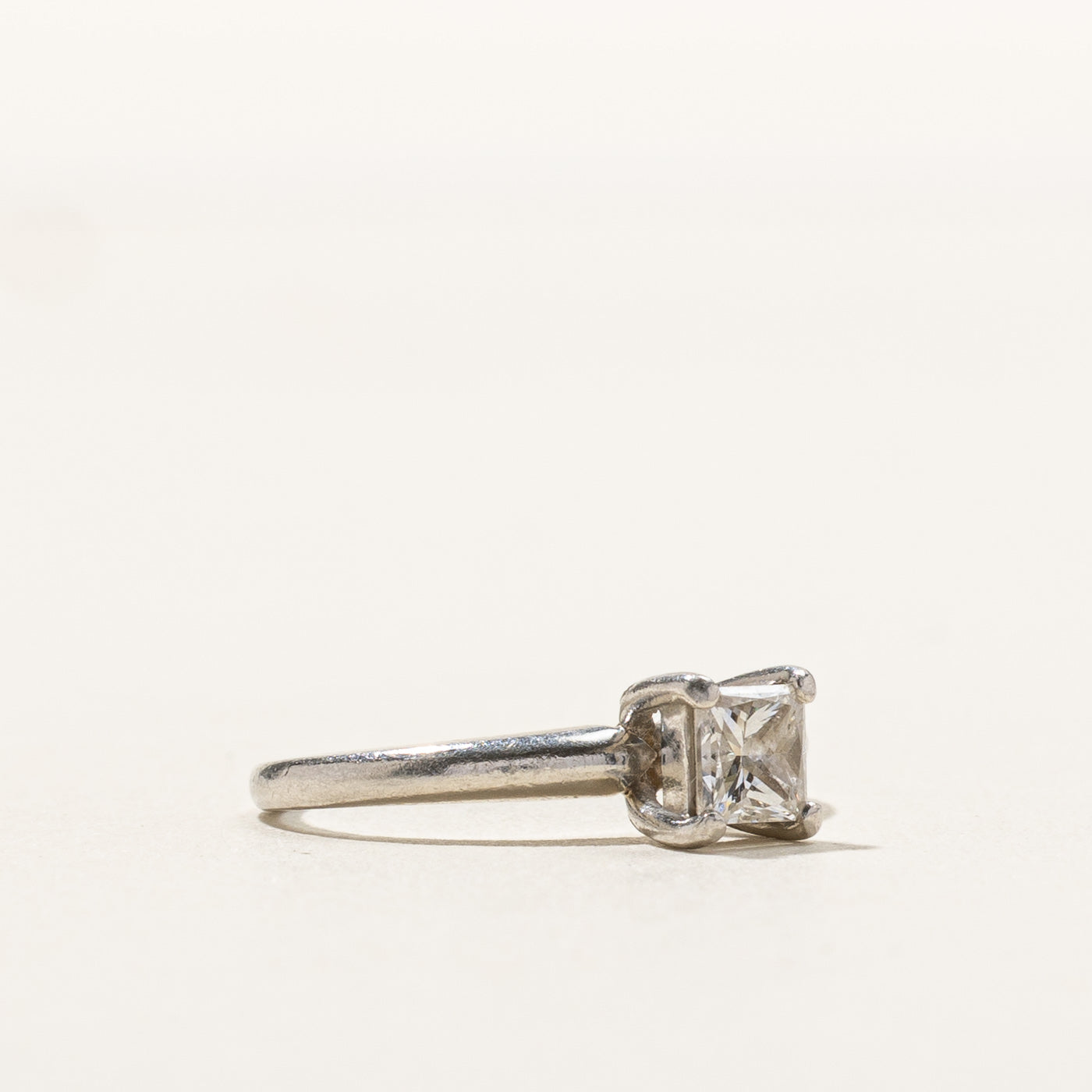 Solitaire Princess Diamond Ring | 0.40ct | SZ 3.75 |