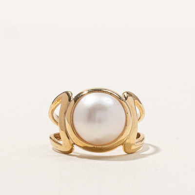 Bezel Set Pearl Ring | SZ 8.25 |