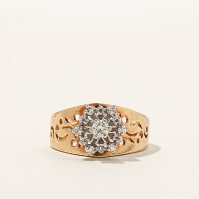 Filigree Diamond Cluster Ring | 0.22ctw | SZ 6.5 |