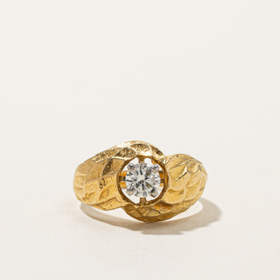 Solitaire Diamond Dome Ring | 0.36ct | SZ 5 |