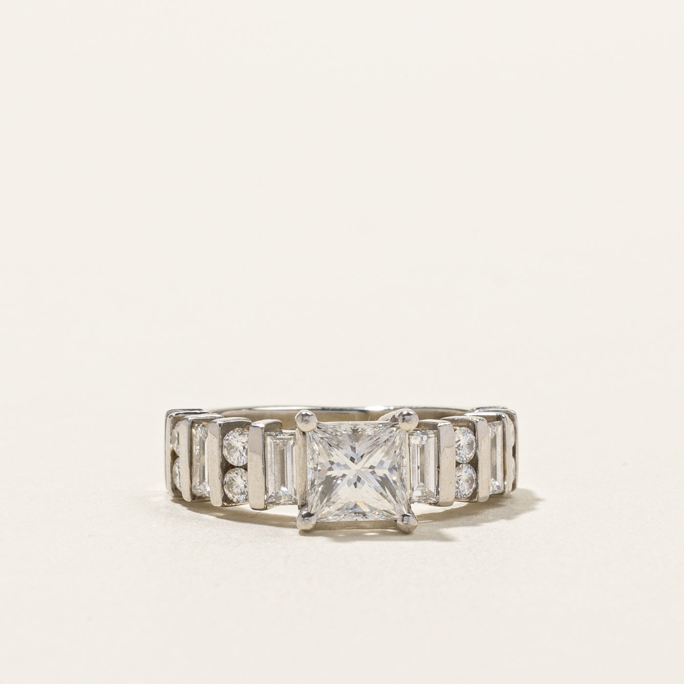 Multi Diamond Engagement Ring | 2.14ctw VS1 D | SZ 5.25 |