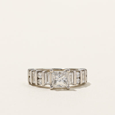 Multi Diamond Engagement Ring | 2.14ctw VS1 D | SZ 5.25 |