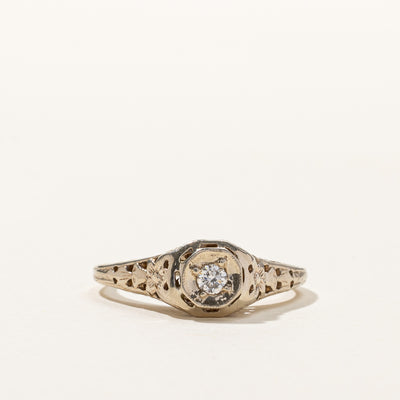 Solitaire Diamond Vintage Ring | 0.05ct | SZ 6 |