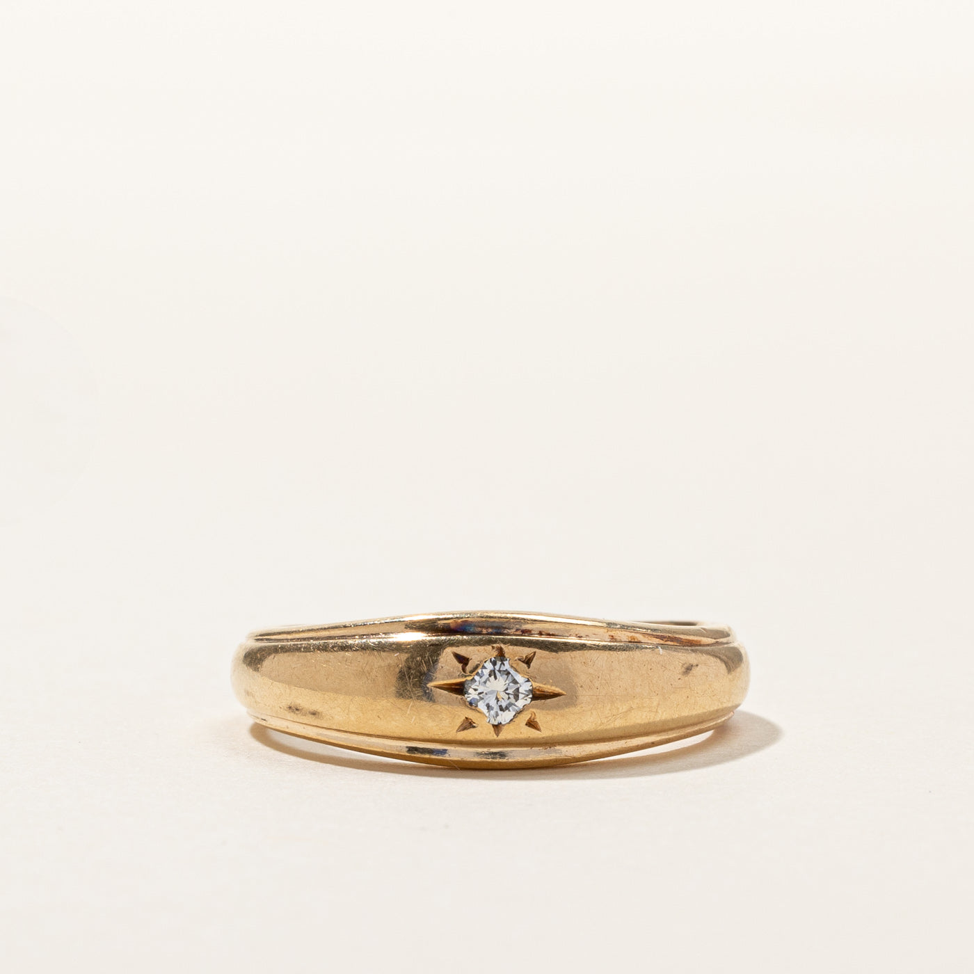 Bague Birks Starburst en diamants | 0,08 ct | Taille 8,5 | 
