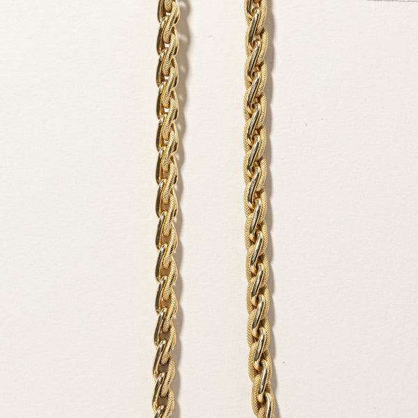 Braided Yellow Gold Necklace | 18