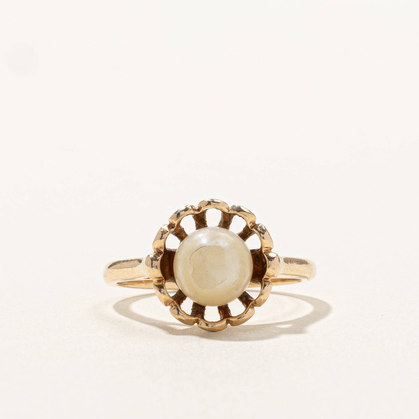 Solitaire Pearl Ring | SZ 7.5 |