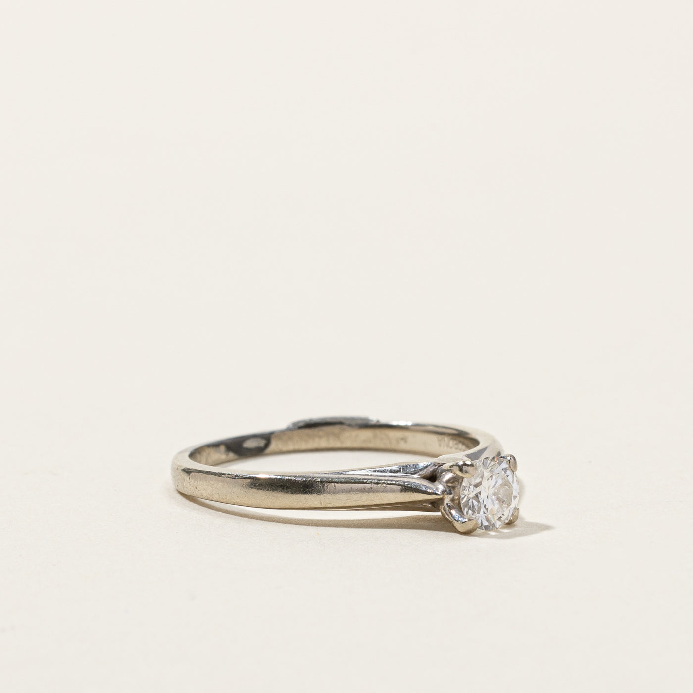Bague solitaire en diamant | 0,28 ct | Taille 6,75 | 