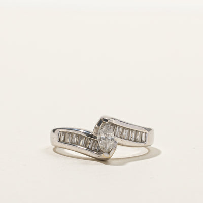 Bypass Marquise Diamond Ring | 0.49ctw | SZ 7 |