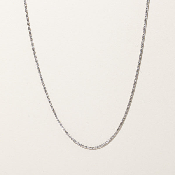 White Gold Wheat Chain | 18