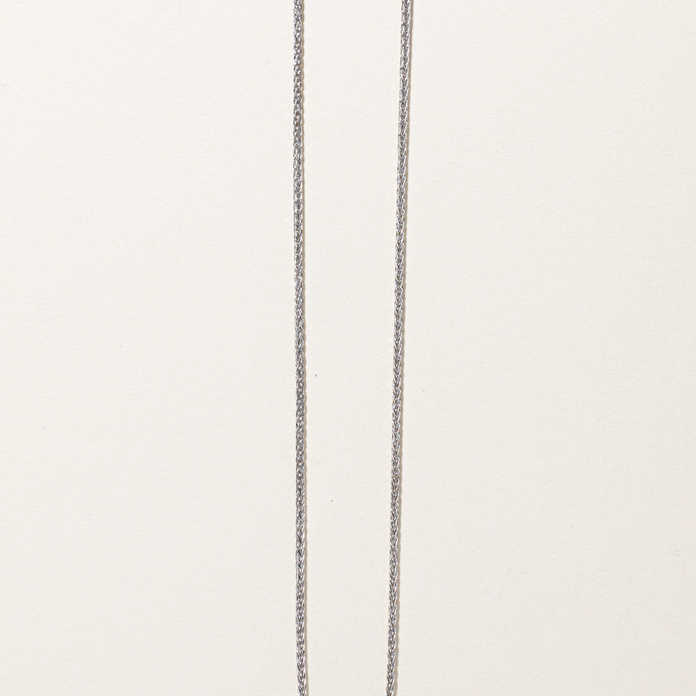 White Gold Wheat Chain | 18