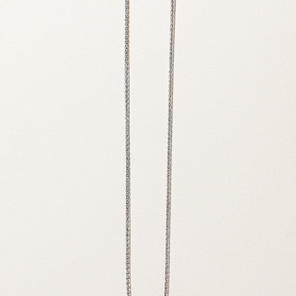 White Gold Wheat Chain | 18