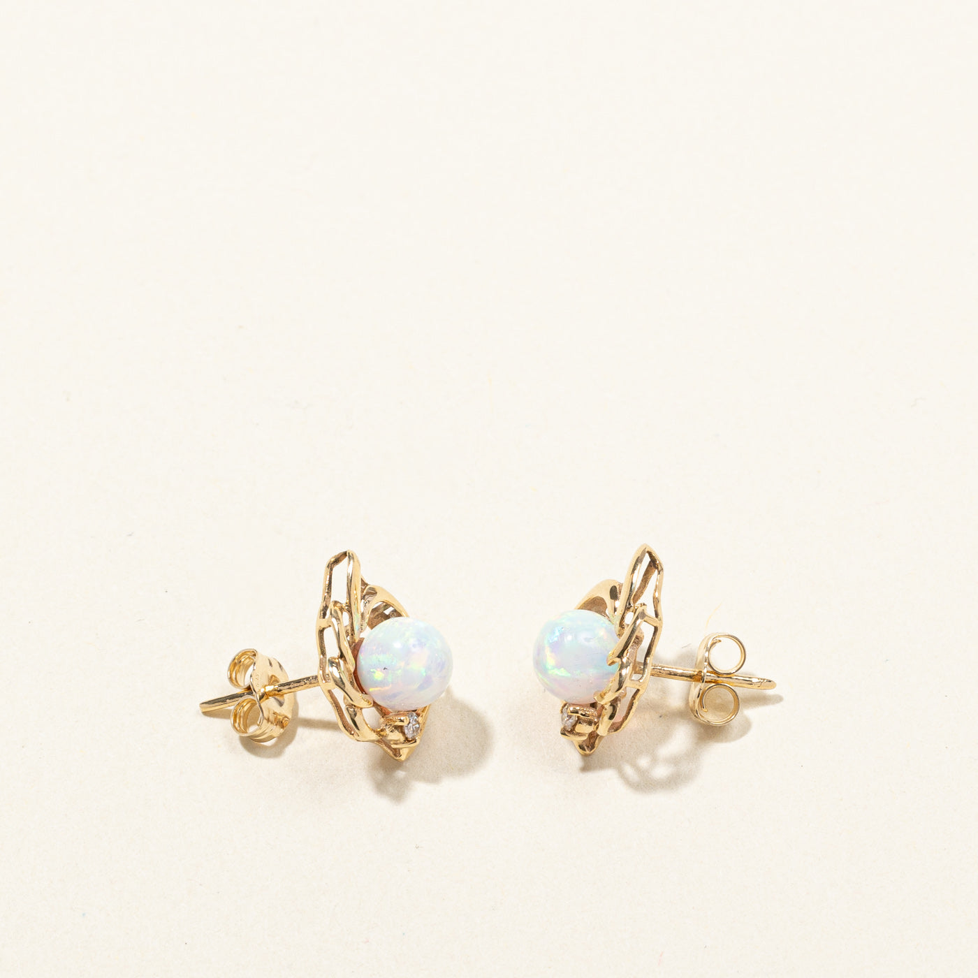 Synthetic Opal Stud Earrings | 2.40ctw |