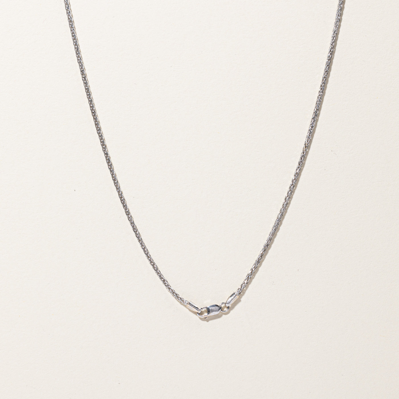 White Gold Wheat Chain | 18"|