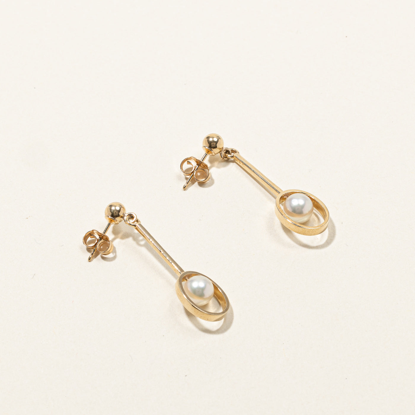 Boucles d'oreilles pendantes en perles 