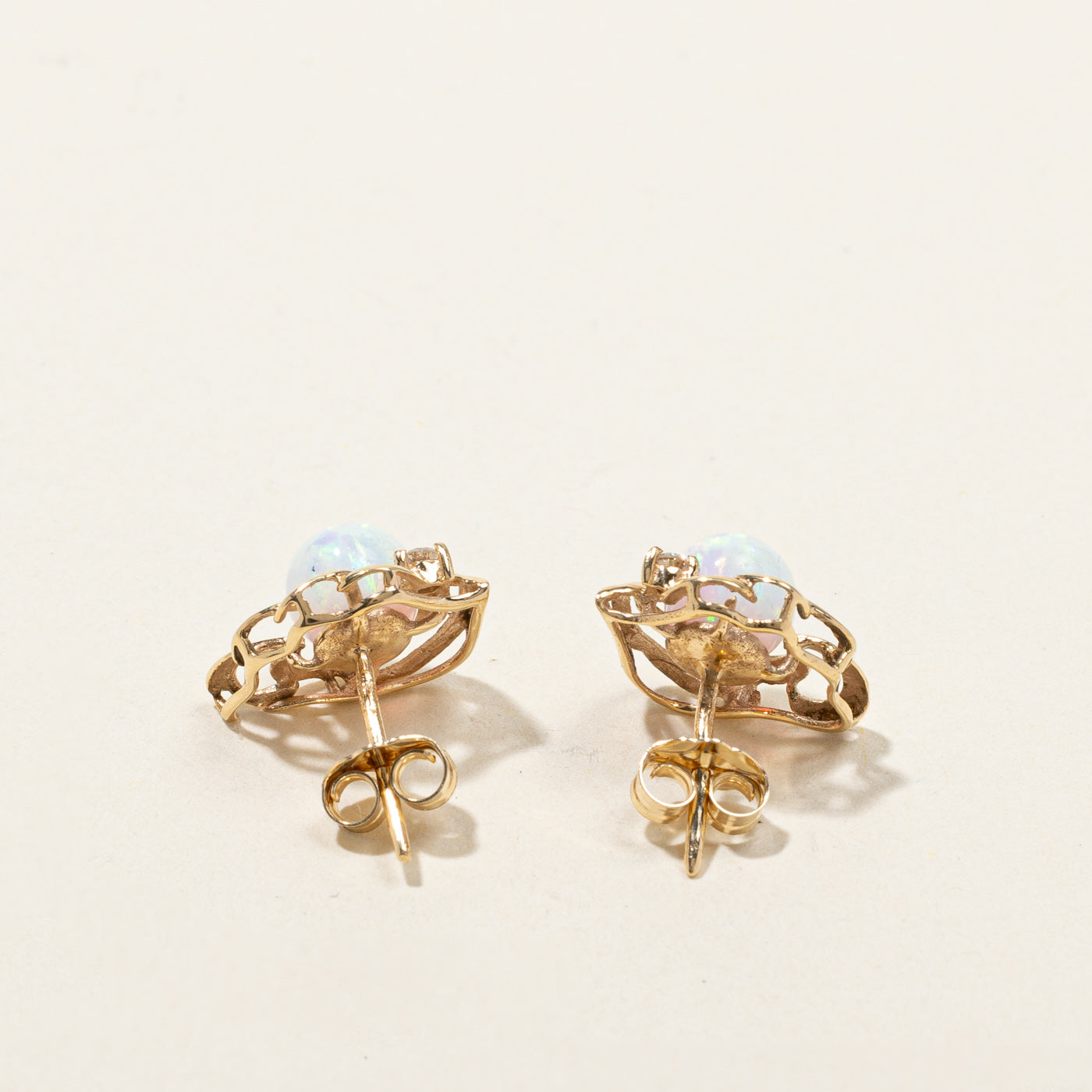 Synthetic Opal Stud Earrings | 2.40ctw |