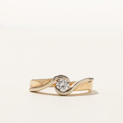 Semi Bezel Diamond Bypass Ring | 0.20ct | SZ 5.75 |