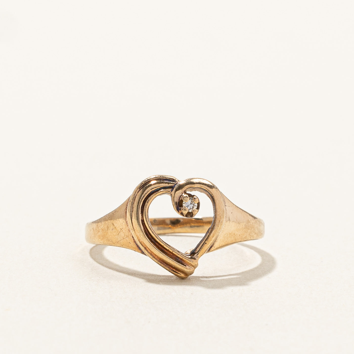 Diamond Heart Ring | 0.01ct | SZ 3.75 |