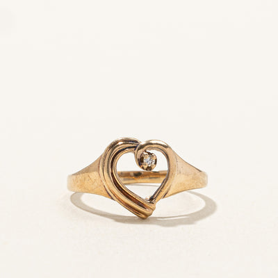 Diamond Heart Ring | 0.01ct | SZ 3.75 |