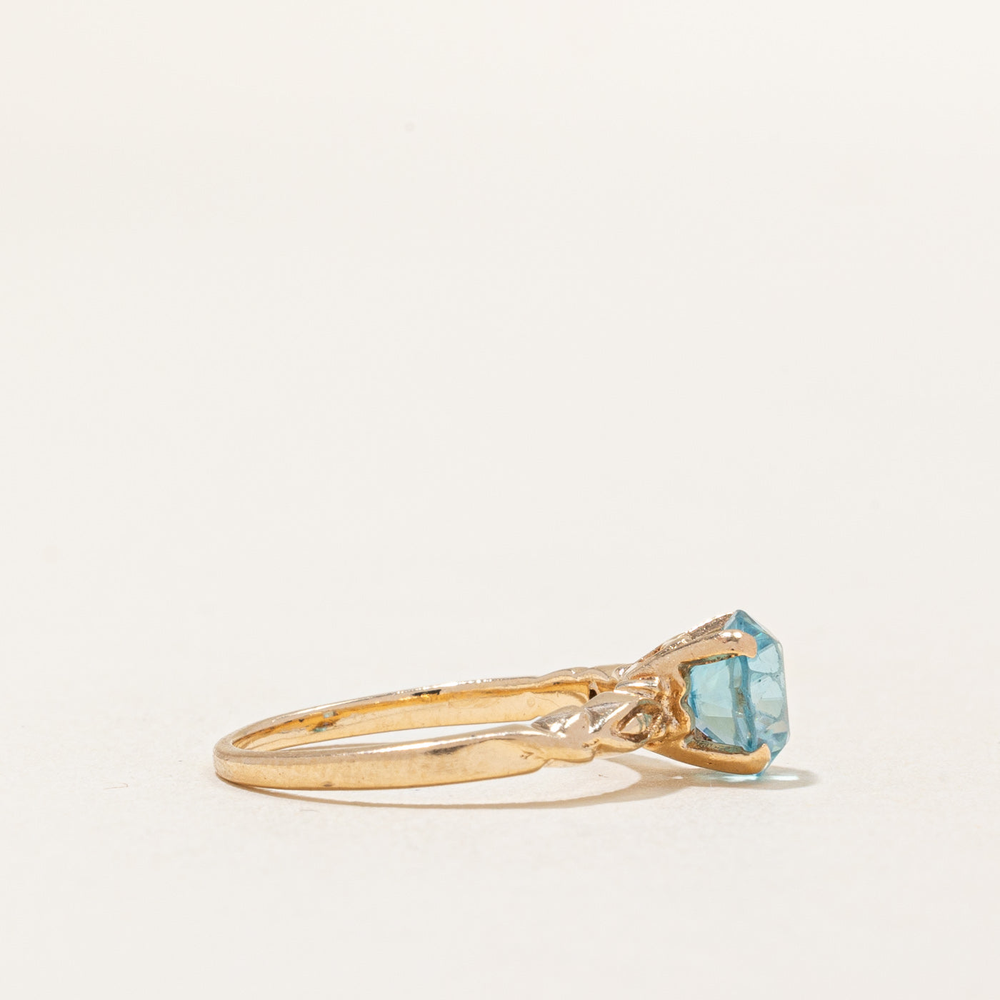 Blue Zircon & Diamond Ring | 1.85ct, 0.01ct | SZ 5.25 |