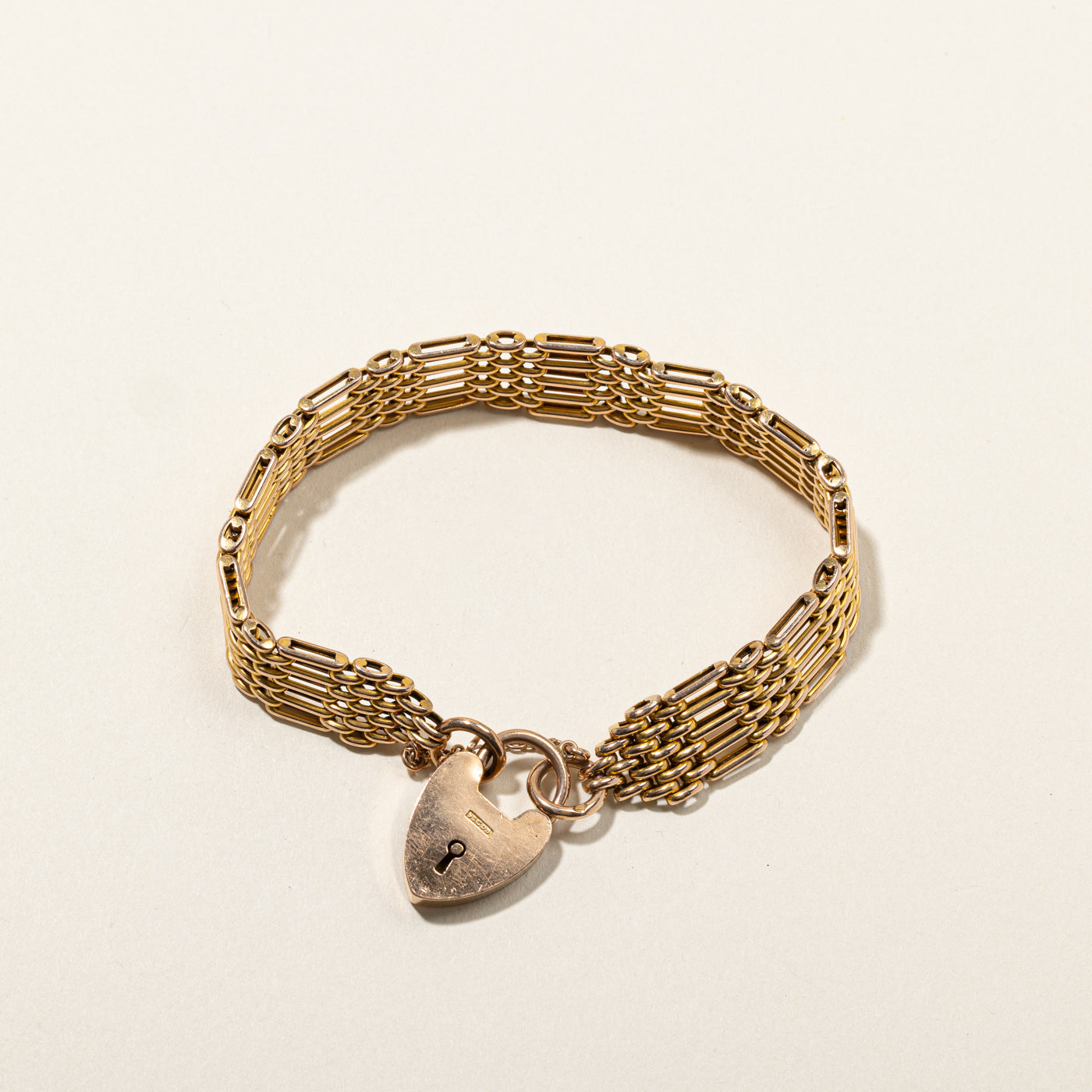 Heart Charm Gold Bracelet | 7.5"|